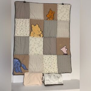 Classic Pooh 3 piece baby crib bedding set